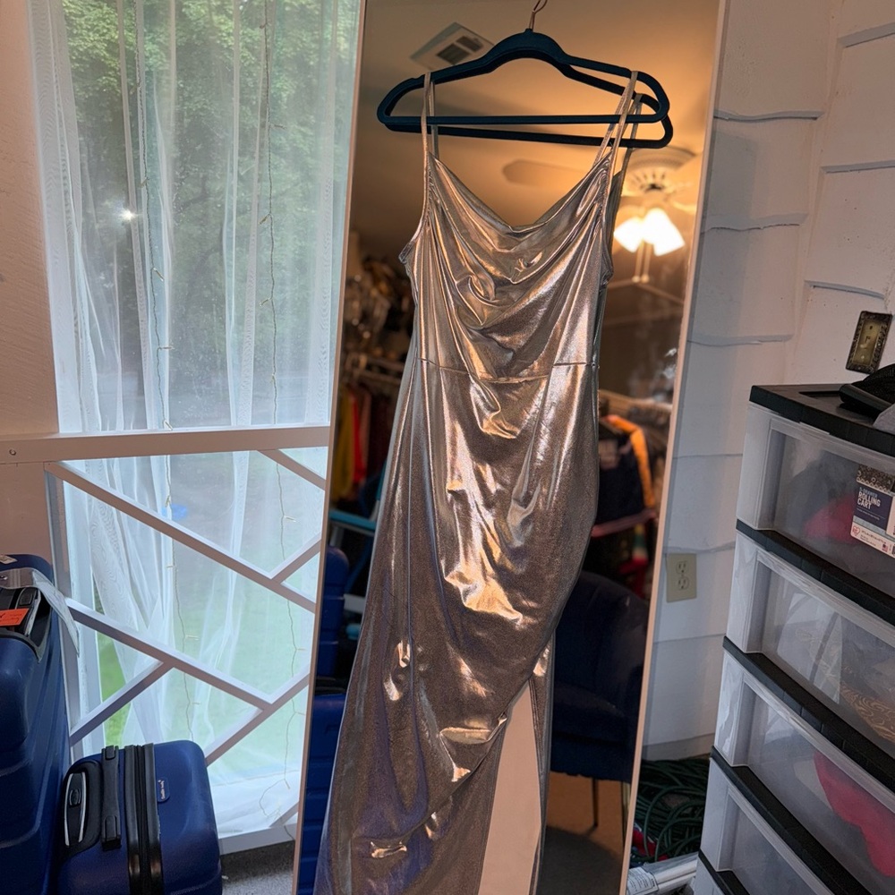 Silver Maxi Dress